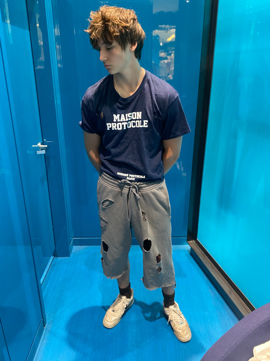 Maison Protocole Paris Blue Navy Tee
