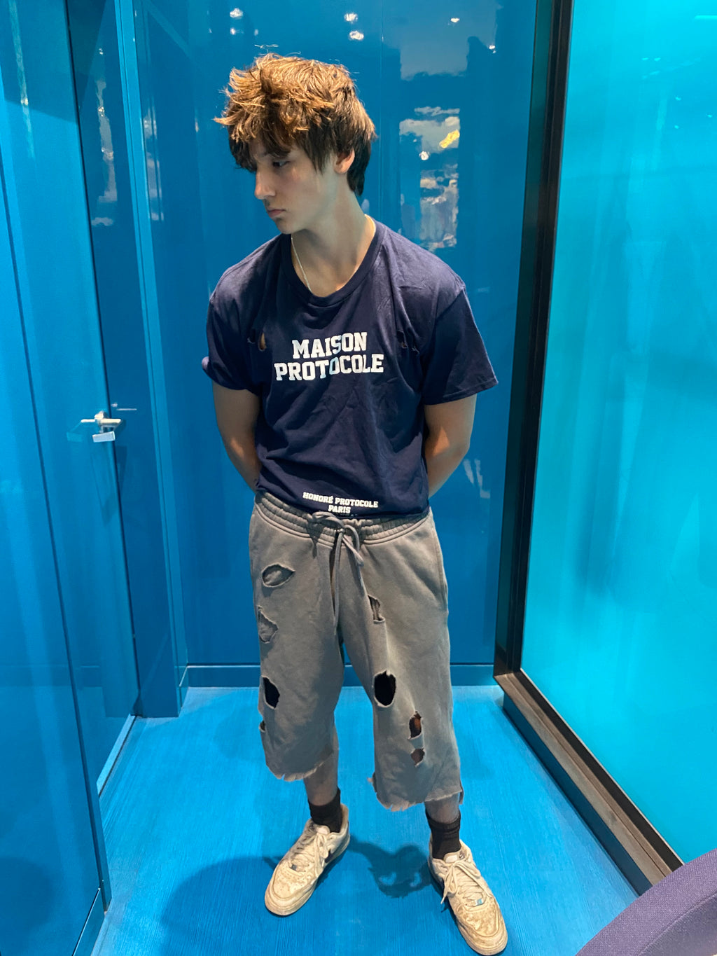 Maison Protocole Paris Blue Navy Tee